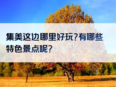 集美这边哪里好玩？有哪些特色景点呢？