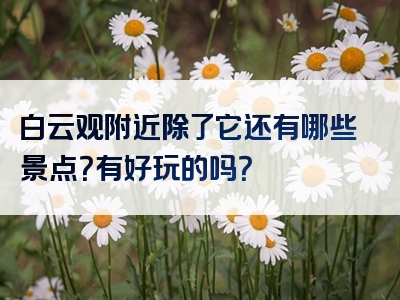 白云观附近除了它还有哪些景点？有好玩的吗？