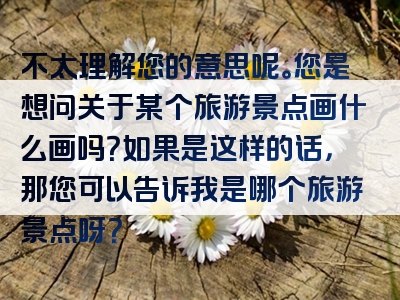 不太理解您的意思呢。您是想问关于某个旅游景点画什么画吗？如果是这样的话，那您可以告诉我是哪个旅游景点呀？