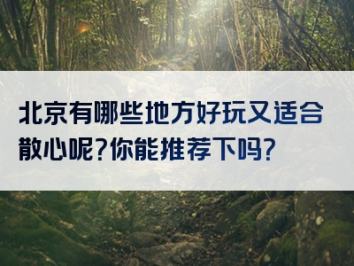 北京有哪些地方好玩又适合散心呢？你能推荐下吗？