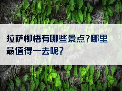 拉萨柳梧有哪些景点？哪里最值得一去呢？