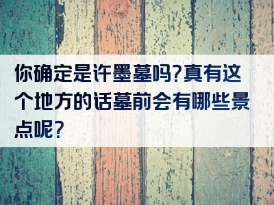 你确定是许墨墓吗？真有这个地方的话墓前会有哪些景点呢？