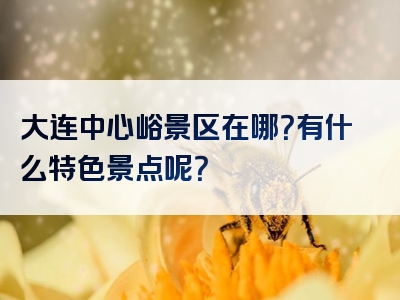 大连中心峪景区在哪？有什么特色景点呢？