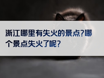 浙江哪里有失火的景点？哪个景点失火了呢？