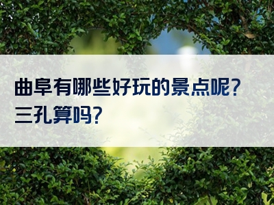 曲阜有哪些好玩的景点呢？三孔算吗？