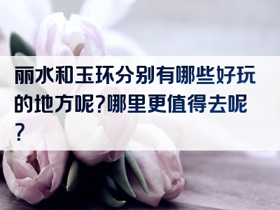 丽水和玉环分别有哪些好玩的地方呢？哪里更值得去呢？