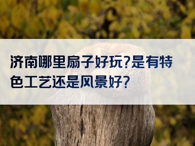 济南哪里扇子好玩？是有特色工艺还是风景好？