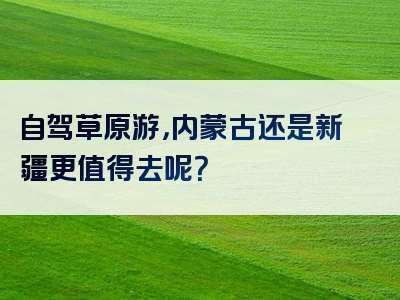 自驾草原游，内蒙古还是新疆更值得去呢？