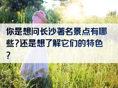 你是想问长沙著名景点有哪些？还是想了解它们的特色？