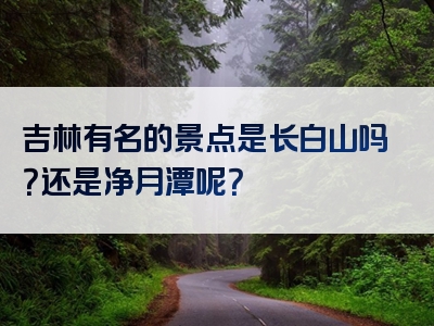 吉林有名的景点是长白山吗？还是净月潭呢？