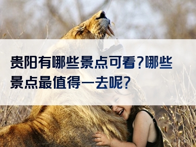 贵阳有哪些景点可看？哪些景点最值得一去呢？