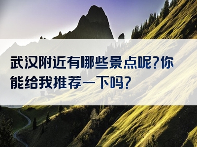 武汉附近有哪些景点呢？你能给我推荐一下吗？