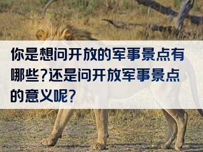 你是想问开放的军事景点有哪些？还是问开放军事景点的意义呢？