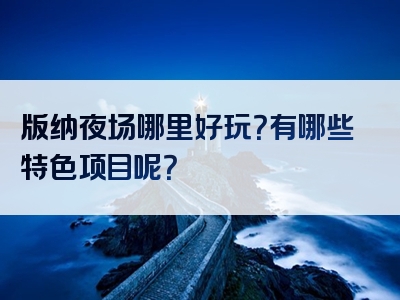版纳夜场哪里好玩？有哪些特色项目呢？