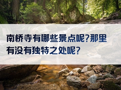 南桥寺有哪些景点呢？那里有没有独特之处呢？