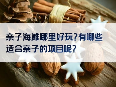 亲子海滩哪里好玩？有哪些适合亲子的项目呢？