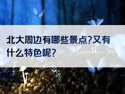 北大周边有哪些景点？又有什么特色呢？