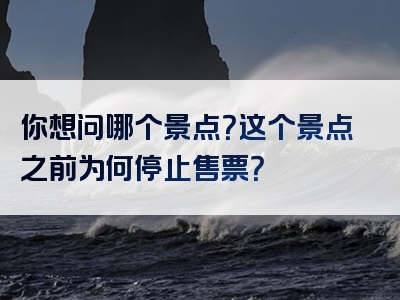 你想问哪个景点？这个景点之前为何停止售票？
