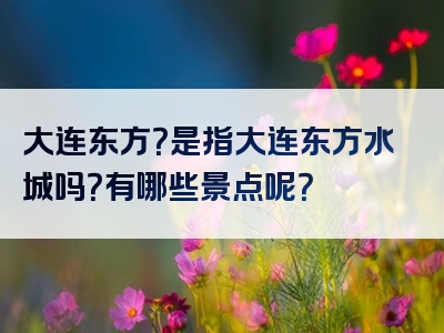 大连东方？是指大连东方水城吗？有哪些景点呢？