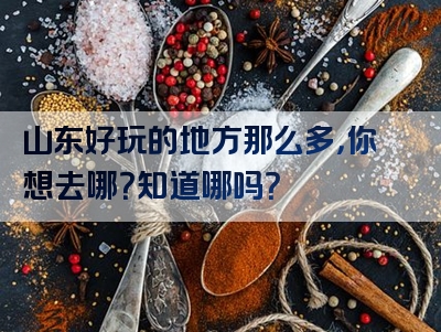 山东好玩的地方那么多，你想去哪？知道哪吗？