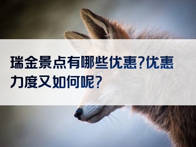 瑞金景点有哪些优惠？优惠力度又如何呢？