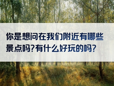 你是想问在我们附近有哪些景点吗？有什么好玩的吗？