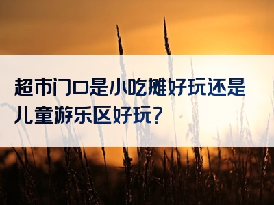 超市门口是小吃摊好玩还是儿童游乐区好玩？