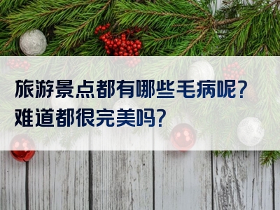 旅游景点都有哪些毛病呢？难道都很完美吗？
