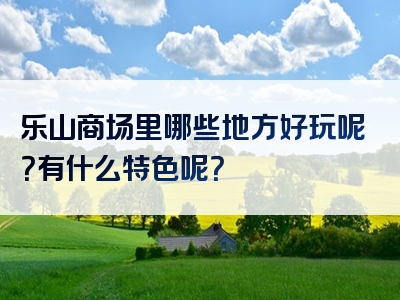 乐山商场里哪些地方好玩呢？有什么特色呢？