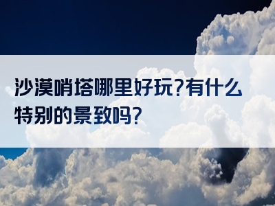 沙漠哨塔哪里好玩？有什么特别的景致吗？
