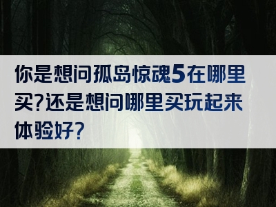你是想问孤岛惊魂5在哪里买？还是想问哪里买玩起来体验好？
