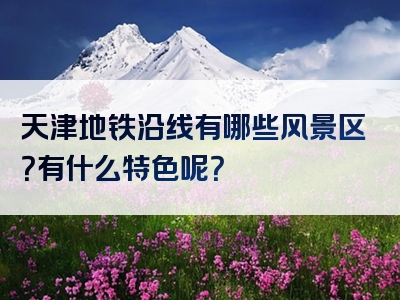 天津地铁沿线有哪些风景区？有什么特色呢？