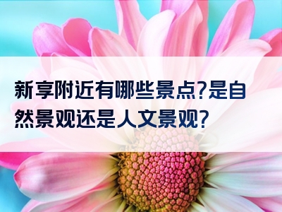 新享附近有哪些景点？是自然景观还是人文景观？