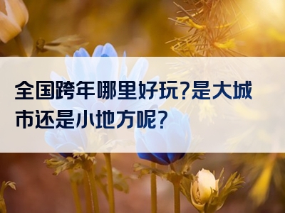 全国跨年哪里好玩？是大城市还是小地方呢？