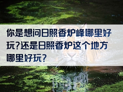 你是想问日照香炉峰哪里好玩？还是日照香炉这个地方哪里好玩？