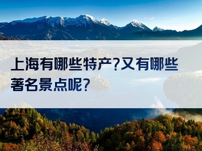 上海有哪些特产？又有哪些著名景点呢？