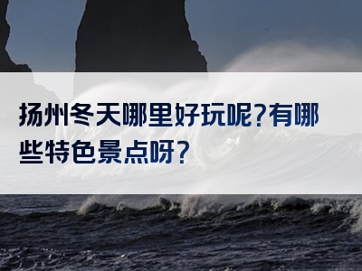 扬州冬天哪里好玩呢？有哪些特色景点呀？