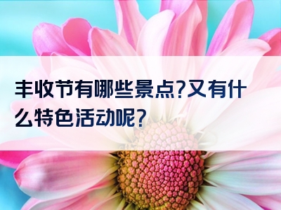 丰收节有哪些景点？又有什么特色活动呢？
