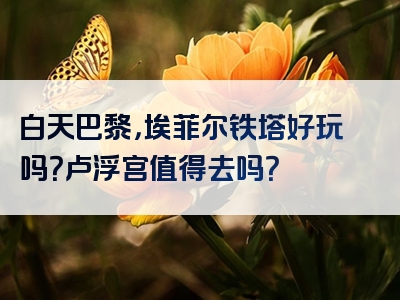 白天巴黎，埃菲尔铁塔好玩吗？卢浮宫值得去吗？