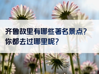 齐鲁故里有哪些著名景点？你都去过哪里呢？