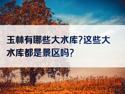 玉林有哪些大水库？这些大水库都是景区吗？
