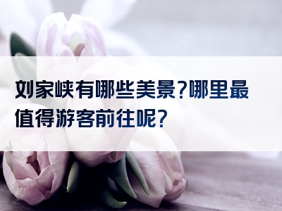 刘家峡有哪些美景？哪里最值得游客前往呢？
