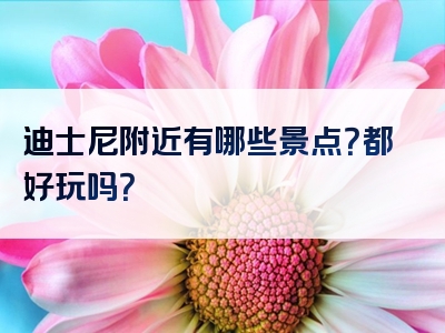 迪士尼附近有哪些景点？都好玩吗？