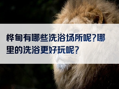 桦甸有哪些洗浴场所呢？哪里的洗浴更好玩呢？