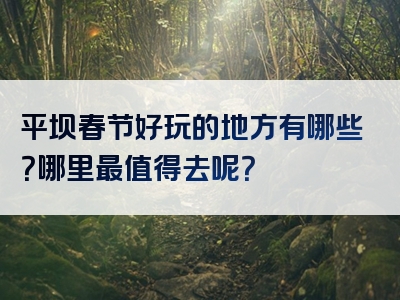 平坝春节好玩的地方有哪些？哪里最值得去呢？