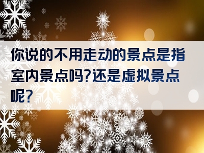 你说的不用走动的景点是指室内景点吗？还是虚拟景点呢？