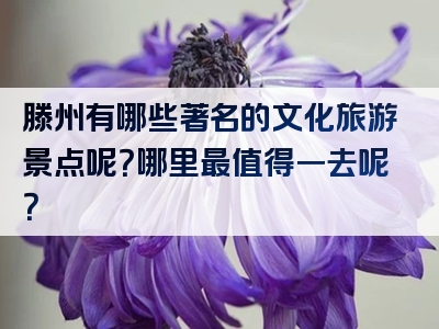滕州有哪些著名的文化旅游景点呢？哪里最值得一去呢？