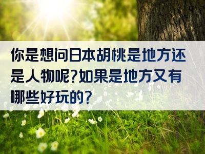你是想问日本胡桃是地方还是人物呢？如果是地方又有哪些好玩的？
