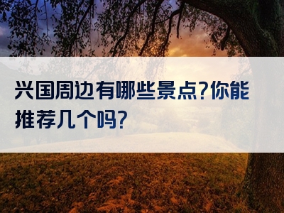 兴国周边有哪些景点？你能推荐几个吗？