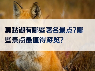 莫愁湖有哪些著名景点？哪些景点最值得游览？